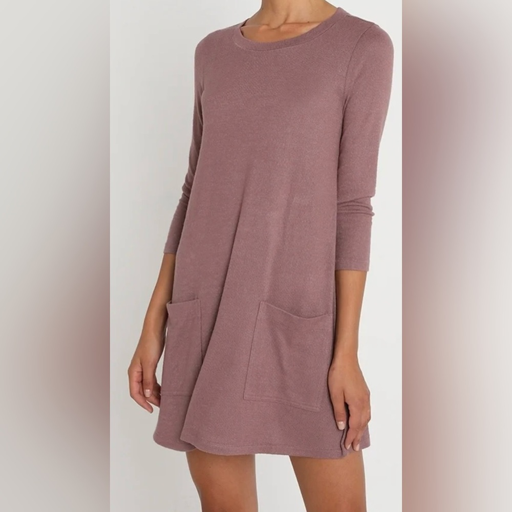 Abercrombie & Fitch Lightweight Sweater Tunic Dress Women’s Petite XS Mauve